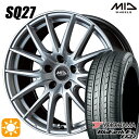 【取付対象】205/60R16 92H ヨコハマ ブルーアース ES32 MID シュナイダー SQ27 メタリックシルバー 16インチ 6.5J 5H100 サマータイヤホイールセット