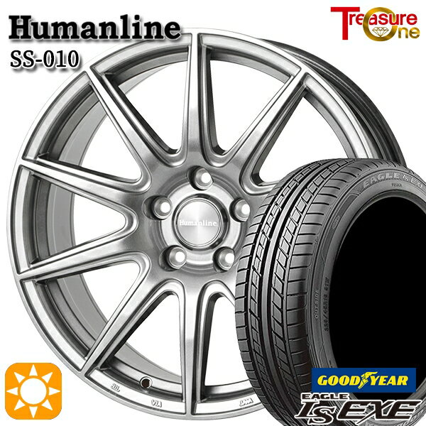 【取付対象】215/40R18 89W XL グッドイヤー イーグル LSEXE トレジャーワン ヒューマンライン SS010 ダークグレー 18インチ 7.0J 5H114.3 +48/+53 サマータイヤホイールセット