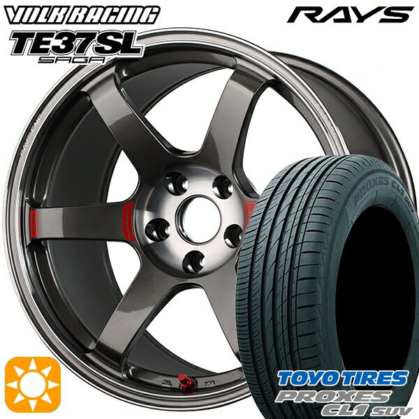 【取付対象】235/55R18 100V トーヨー プロクセス CL1 SUV RAYS ボルクレーシング TE37 サーガSL PG 18インチ 8.5J 5H114.3 サマータイヤホイールセット