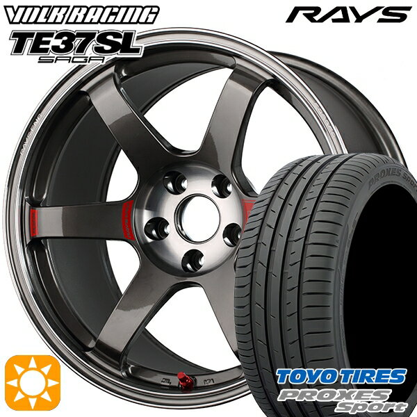 【取付対象】215/45R17 91W トーヨー プロクセススポーツ RAYS ボルクレーシング TE37 サーガSL PG 17インチ 7.5J 5H114.3 サマータイヤホイールセット