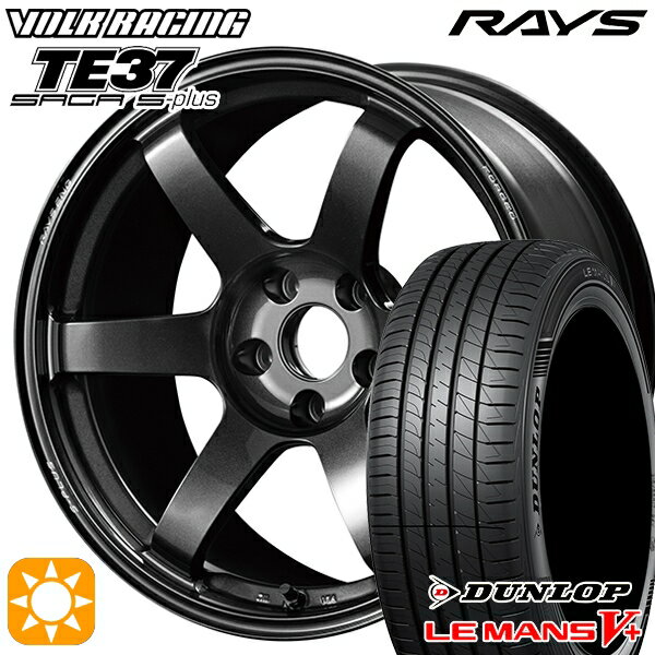 【取付対象】215/40R18 89W XL ダンロップ ルマン5+ RAYS ボルクレーシング TE37 サーガ S-プラス MM 18インチ 7.5J 5H114.3 サマータイヤホイールセット