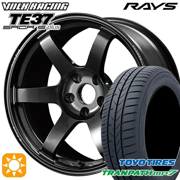 【取付対象】215/55R17 94V トーヨー トランパス mp7 RAYS ボルクレーシング TE37 サーガ S-プラス MM 17インチ 7.5J 5H114.3 サマータイヤホイールセット