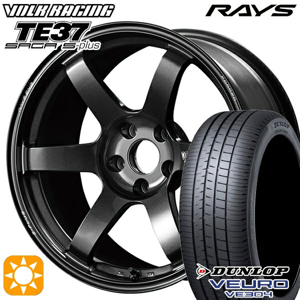 5/18 D会員限定P13倍★ 215/45R18 93W XL ダンロップ ビューロ VE304 RAYS ボルクレーシング TE37 サーガ S-プラス MM 18インチ 7.5J 5H114.3 サマータイヤホイールセット