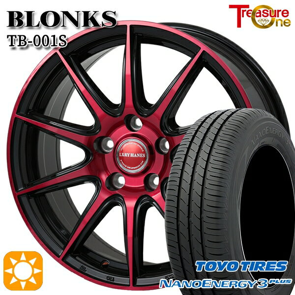 【取付対象】215/40R18 85W トーヨー ナノエナジー3プラス トレジャーワン ブロンクス TB001S レッドクリア 18インチ 7.0J 5H114.3 サマータイヤホイールセット