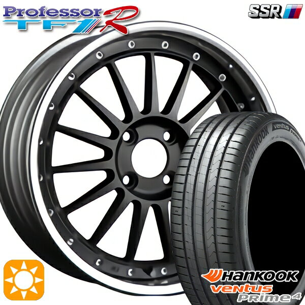 【取付対象】195/50R16 88V XL ハンコック veNtus PRime4 K135 SSR プロフェッサー TF1R フラットブラック 16インチ 6.0J 4H100 サマータイヤホイールセット