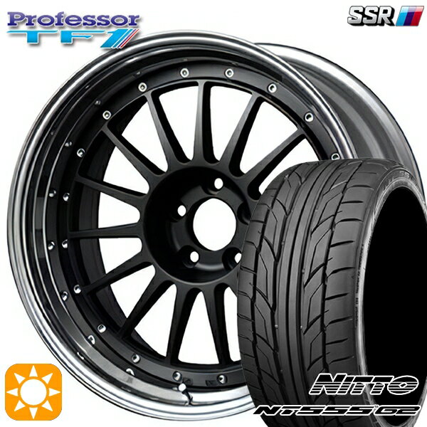 【取付対象】215/40R18 89W XL ニットー NT555 G2 SSR プロフェッサー TF1 フラットブラック 18インチ 7.0J 5H114.3 新品 サマータイヤホイール 4本セット 送料無料