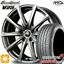 【取付対象】プリウス カローラツーリング 215/45R17 91W XL クムホ エクスタ PS71 MID ユーロスピード V25 メタリックグレー 17インチ 7.0J 5H100 サマータイヤホイールセット