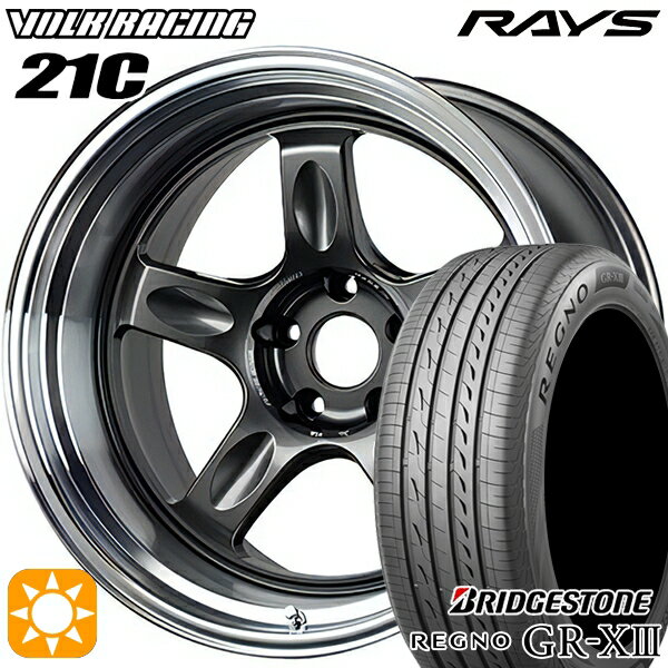 【取付対象】アウトランダー エクストレイル 225/55R18 102V XL ブリヂストン レグノ GR-X3 RAYS ボルクレーシング 21C VC 18インチ 8.5J 5H114.3 サマータイヤホイールセット
