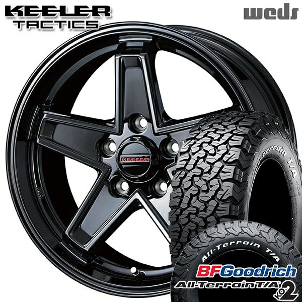 【取付対象】LT235/70R16 104/201S RWL BFグッドリッチ オールテレーン T/A KO2 Weds キーラー タクティクス グロスブラック 16インチ 7.0J 5H114.3 サマータイヤホイールセット