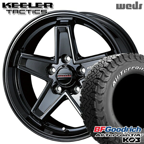 【取付対象】225/70R16 102/99S RWL BFグッドリッチ オールテレーン T/A KO3 Weds キーラー タクティクス グロスブラック 16インチ 7.0J 5H114.3 サマータイヤホイールセット