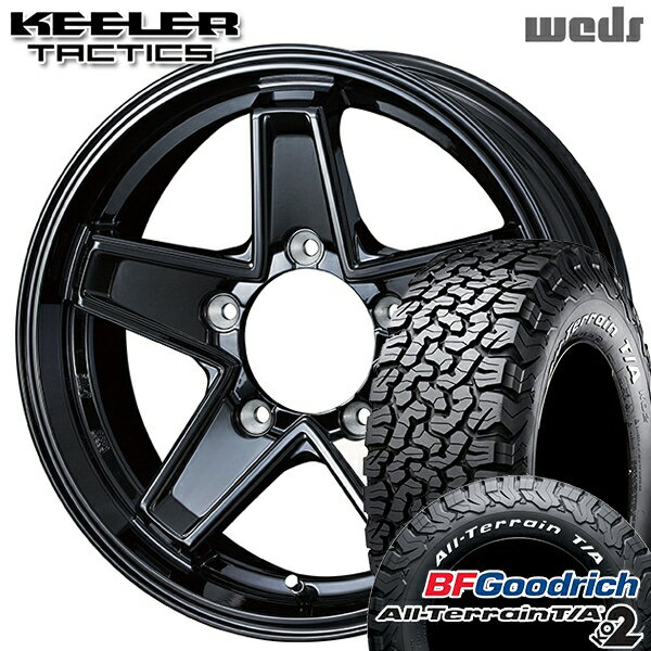 【取付対象】[5本セット]ジムニー LT225/70R16 102/99R RWL BFグッドリッチ オールテレーン T/A KO2 Weds キーラー タクティクス グロスブラック 16インチ 5.5J 5H139.7 サマータイヤホイールセット