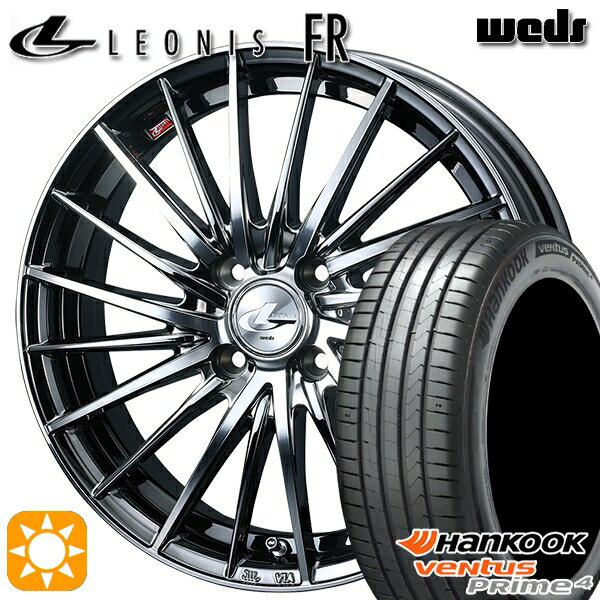 【取付対象】195/65R16 92V ハンコック veNtus PRime4 K135 Weds レオニス FR BMCMC (ブラックメタルコート ミラーカット) 16インチ 6.0J 4H100 サマータイヤホイールセット
