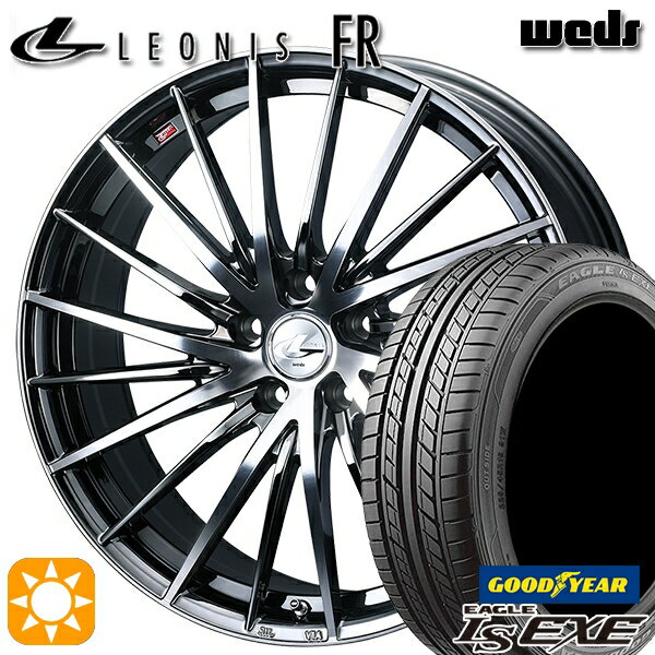 5/18 D会員限定P13倍★ 225/35R19 88W XL グッドイヤー イーグル LSEXE Weds レオニス FR BMCMC (ブラックメタルコート ミラーカット) 19インチ 7.5J 5H114.3 サマータイヤホイールセット