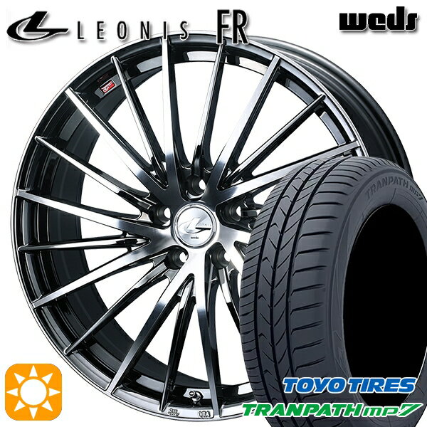 【最大2,000円OFFクーポン】205/60R16 96H XL トーヨー トランパス mp7 Weds レオニス FR BMCMC (ブラックメタルコート ミラーカット) 16インチ 6.5J 5H114.3 サマータイヤホイールセット