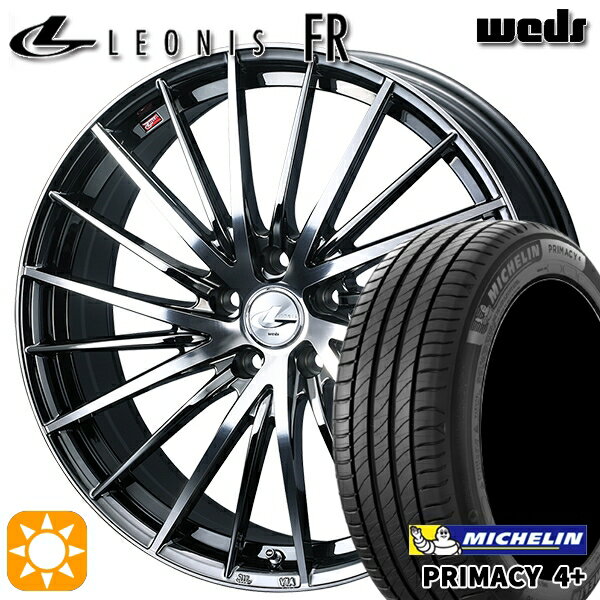 【取付対象】215/55R17 98W XL ミシュラン プライマシー4プラス Weds レオニス FR BMCMC (ブラックメタルコート ミラーカット) 17インチ 7.0J 5H114.3 サマータイヤホイールセット