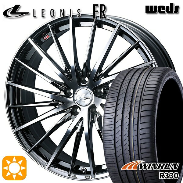 5/18 D会員限定P13倍★ 225/40R18 92W XL ウィンラン R330 Weds レオニス FR BMCMC (ブラックメタルコート ミラーカット) 18インチ 7.0J 5H114.3 サマータイヤホイールセット