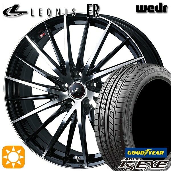 【取付対象】215/35R19 85W XL グッドイヤー イーグル LSEXE Weds レオニス FR PBMC (パールブラック ミラーカット) 19インチ 8.0J 5H114.3 サマータイヤホイールセット