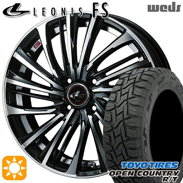 【取付対象】ライズ ロッキー 215/70R16 100Q トーヨー オープンカントリー R/T Weds レオニス FS PBMC (パールブラック/ミラーカット) 16インチ 6.0J 4H100 サマータイヤホイールセット