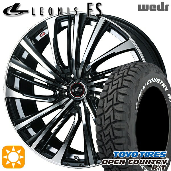 【取付対象】225/70R16 102/99Q トーヨー オープンカントリー R/T ホワイトレター Weds レオニス FS PBMC (パールブラック/ミラーカット) 16インチ 6.5J 5H114.3 サマータイヤホイールセット