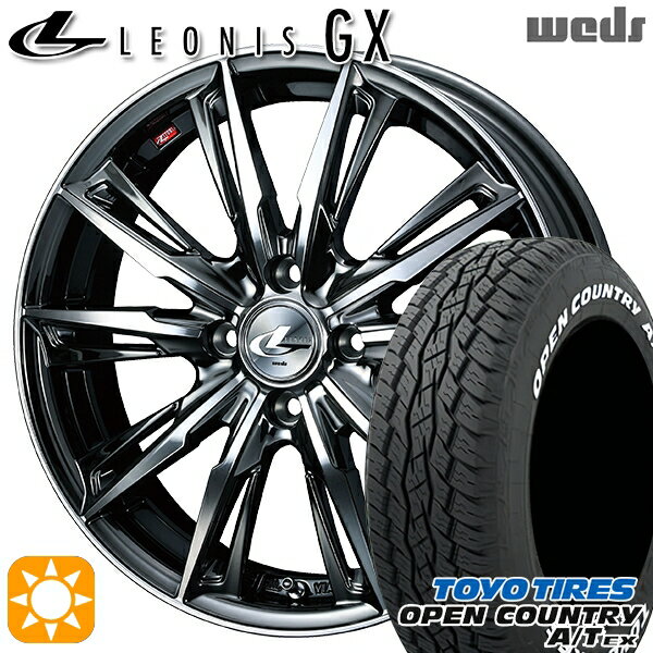 【最大2,000円OFFクーポン】ライズ ロッキー 215/70R16 100H トーヨー オープンカントリーA/T EX Weds レオニス GX BMCMC (ブラックメタルコート/ミラーカット) 16インチ 6.0J 4H100 サマータイヤホイールセット