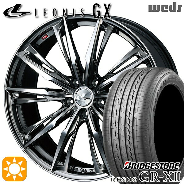 【最大2,000円OFFクーポン】225/45R18 95W XL ブリヂストン レグノ GRX2 Weds レオニス GX BMCMC (ブラックメタルコート/ミラーカット) 18インチ 8.0J 5H114.3 サマータイヤホイールセット