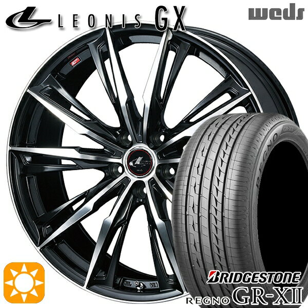 【最大2,000円OFFクーポン】225/40R19 89W ブリヂストン レグノ GRX2 Weds レオニス GX PBMC (パールブラック/ミラーカット) 19インチ 8.0J 5H114.3 サマータイヤホイールセット