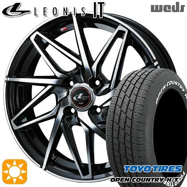 【取付対象】ライズ ロッキー 195/60R17 90H トーヨー オープンカントリー H/T2 WL Weds レオニス IT PBMC (パールブラック/ミラーカット) 17インチ 6.5J 4H100 サマータイヤホイールセット