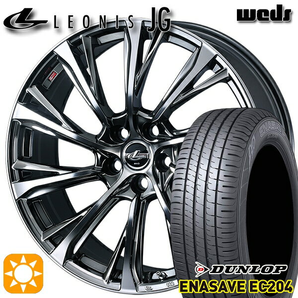 【取付対象】リーフ アクセラ 205/55R16 91V ダンロップ エナセーブ EC204 Weds ウェッズ レオニス JG BMCMC 16インチ 6.5J 5H114.3 サマータイヤホイールセット