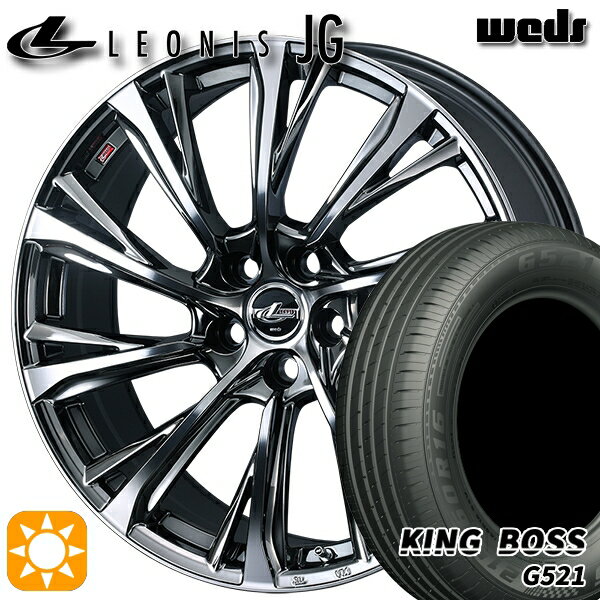 【取付対象】プリウスα ストリーム 205/60R16 92V キングボス G521 Weds ウェッズ レオニス JG BMCMC 16インチ 6.5J 5H114.3 サマータイヤホイールセット