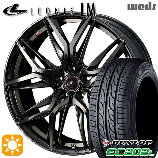 【取付対象】185/65R15 88S ダンロップ エナセーブ EC202L Weds レオニス LM PBMC/TI (パールブラック ミラーカット/チタントップ) 15インチ 6.0J 5H100 サマータイヤホイールセット