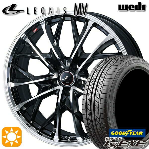 【取付対象】215/35R19 85W XL グッドイヤー イーグル LSEXE Weds レオニス MV PBMC (パールブラック/ミラーカット) 19インチ 8.0J 5H114.3 サマータイヤホイールセット