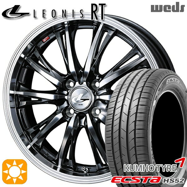 【取付対象】195/45R16 84V XL クムホ エクスタ HS52 Weds レオニス RT BMCMC 16インチ 6.0J 4H100 サマータイヤホイールセット