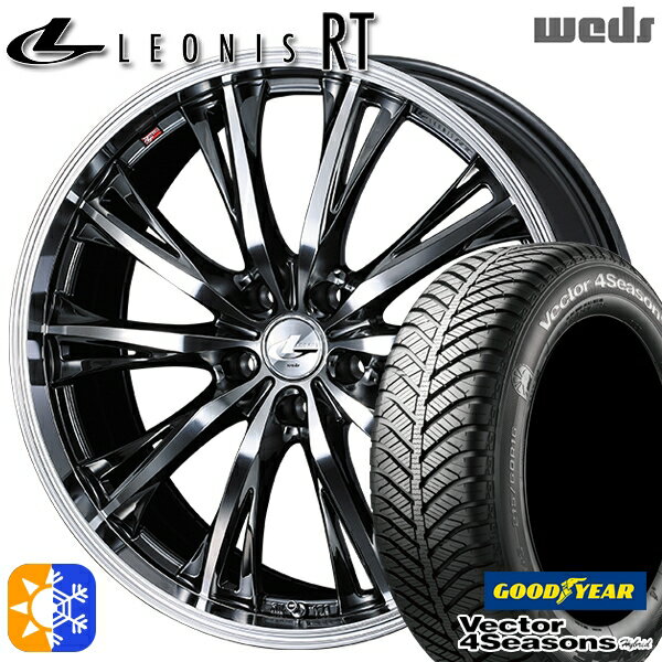 225/40R18 92H XL グッドイヤー ベクター フォーシーズンズ Weds ウェッズ レオニス RT BMCMC 18インチ 7.0J 5H114.3 オールシーズンタイヤホイールセット