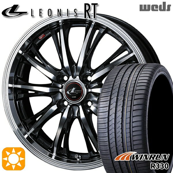 【取付対象】195/40R17 81W XL ウィンラン R330 Weds レオニス RT PBMC 17インチ 6.5J 4H100 サマータイヤホイールセット