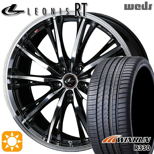 【取付対象】225/35R19 88W XL ウィンラン R330 Weds レオニス RT PBMC 19インチ 8.0J 5H114.3 サマータイヤホイールセット