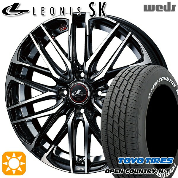 【取付対象】ライズ ロッキー 195/60R17 90H トーヨー オープンカントリー H/T2 WL Weds レオニス SK PBMC (パールブラック ミラーカット) 17インチ 6.5J 4H100 サマータイヤホイールセット