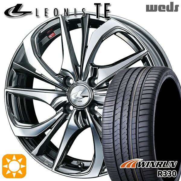 【取付対象】165/50R15 76V XL ウィンラン R330 Weds レオニス TE BMCMC (ブラックメタルコート/ミラーカット) 15インチ 4.5J 4H100 サマータイヤホイールセット