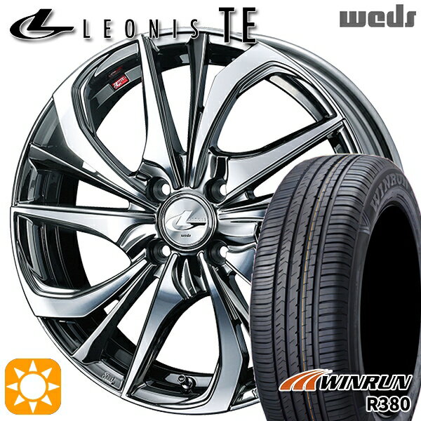 【取付対象】ライズ ロッキー 205/60R16 92H ウィンラン R380 Weds レオニス TE BMCMC (ブラックメタルコート/ミラーカット) 16インチ 6.0J 4H100 サマータイヤホイールセット