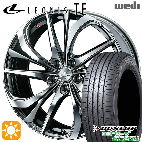 【取付対象】C-HR カローラクロス 215/60R17 96V ダンロップ エナセーブ EC204 Weds レオニス TE BMCMC (ブラックメタルコート/ミラーカット) 17インチ 7.0J 5H114.3 サマータイヤホイールセット