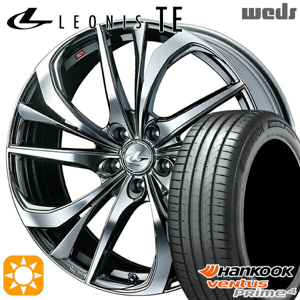 【取付対象】215/45R17 91W XL ハンコック veNtus PRime4 K135 Weds レオニス TE BMCMC (ブラックメタルコート/ミラーカット) 17インチ 7.0J 5H114.3 サマータイヤホイールセット