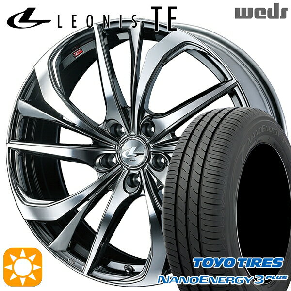 【取付対象】215/40R18 85W トーヨー ナノエナジー3プラス Weds レオニス TE BMCMC (ブラックメタルコート/ミラーカット) 18インチ 7.0J 5H114.3 サマータイヤホイールセット