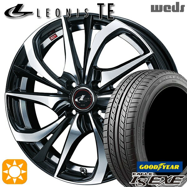 5/18 D会員限定P13倍★ 195/45R16 84W XL グッドイヤー イーグル LSEXE Weds レオニス TE PBMC (パールブラック ミラーカット) 16インチ 6.0J 4H100 サマータイヤホイールセット