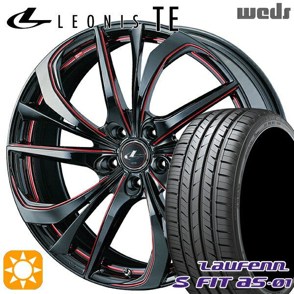 【取付対象】225/40R18 92W XL ラウフェン S FIT aS-01 LH02 Weds レオニス TE BK/SC[RED] (ブラック/SCマシニング[レッド]) 18インチ 7.0J 5H114.3 サマータイヤホイールセット