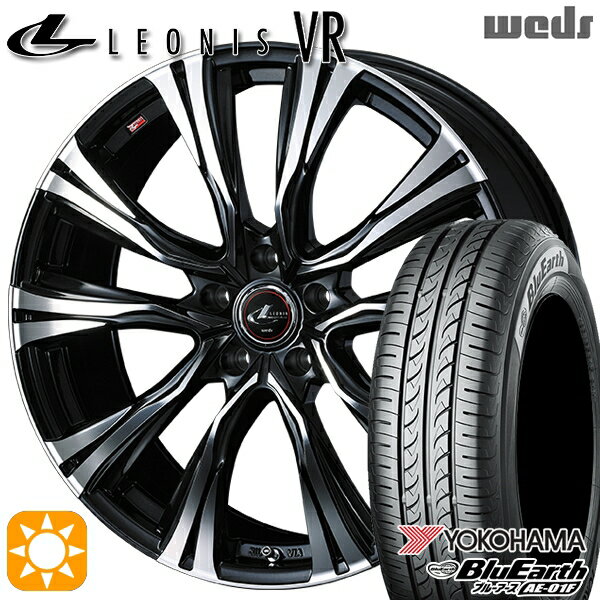 【取付対象】195/65R15 91V ヨコハマ ブルーアース AE01F Weds レオニス VR PBMC 15インチ 6.0J 5H114.3 サマータイヤホイールセット