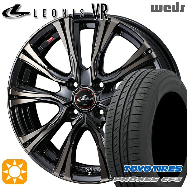 【取付対象】アクア ヤリス 195/45R17 85W XL トーヨー プロクセス CF3 Weds レオニス VR PBMC/TI 17インチ 6.5J 4H100 サマータイヤホイールセット