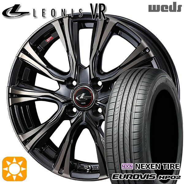 【取付対象】165/60R15 ネクセン ロードストーン ユーロビズ HP02 Weds レオニス VR PBMC/TI 15インチ 4.5J 4H100 サマータイヤホイールセット
