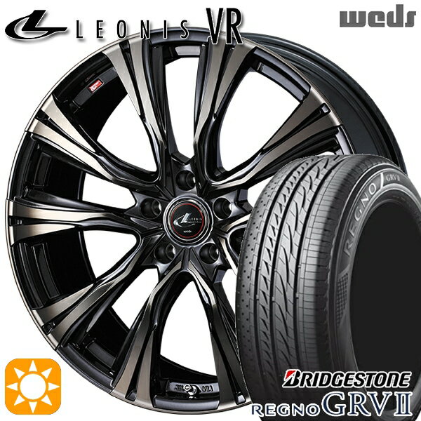 【取付対象】195/65R15 91H ブリヂストン レグノ GRV2 Weds レオニス VR PBMC/TI 15インチ 6.0J 5H114.3 サマータイヤホイールセット