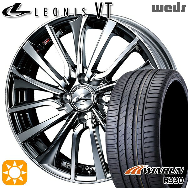 5/18 D会員限定P13倍★ 165/50R15 76V XL ウィンラン R330 Weds レオニス VT BMCMC (ブラックメタルコート ミラーカット) 15インチ 4.5J 4H100 サマータイヤホイールセット