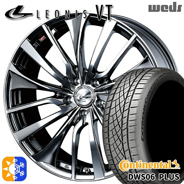 225/40R18 92Y XL コンチネンタル DWS06+ Weds レオニス VT BMCMC (ブラックメタルコート ミラーカット) 18インチ 7.0J 5H114.3 オールシーズンタイヤホイールセット