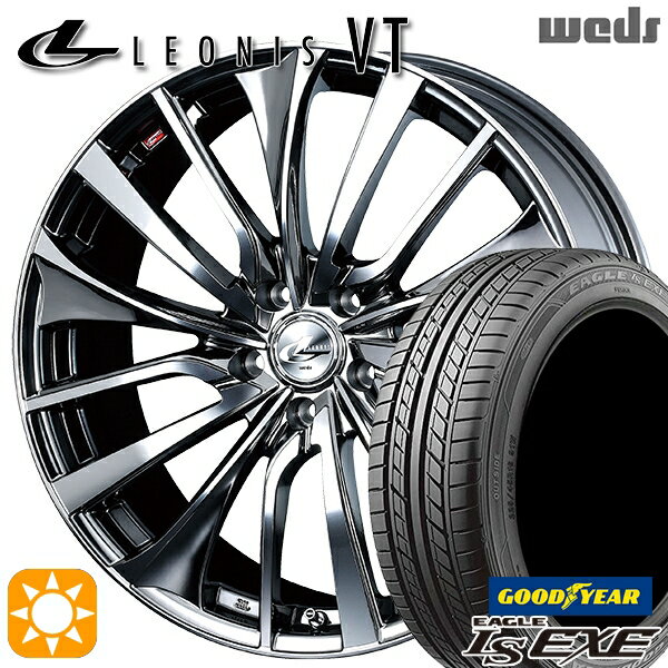 【取付対象】215/50R17 95V XL グッドイヤー イーグル LSEXE Weds レオニス VT BMCMC (ブラックメタルコート ミラーカット) 17インチ 7.0J 5H100 サマータイヤホイールセット